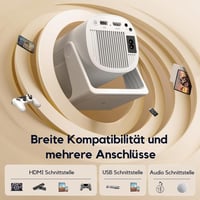 AKIYO O3 Mini Projektor - 200 ANSI Lumen, Full HD 1080P, Automatikus Trapézkorrekció, Bluetooth 5.2, 270° Forgatható, iOS/Android/PS5 Kompat 7