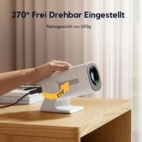 AKIYO O3 Mini Projektor - 200 ANSI Lumen, Full HD 1080P, Automatikus Trapézkorrekció, Bluetooth 5.2, 270° Forgatható, iOS/Android/PS5 Kompat 2