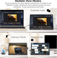Akntzcs Hordozható Érintőképernyős Monitor 16" FHD 1920x1200 IPS Kijelző, HDMI USB-C Csatlakozás PC/Laptop/PS4/Xbox/Telefon Kompatibilitás 4