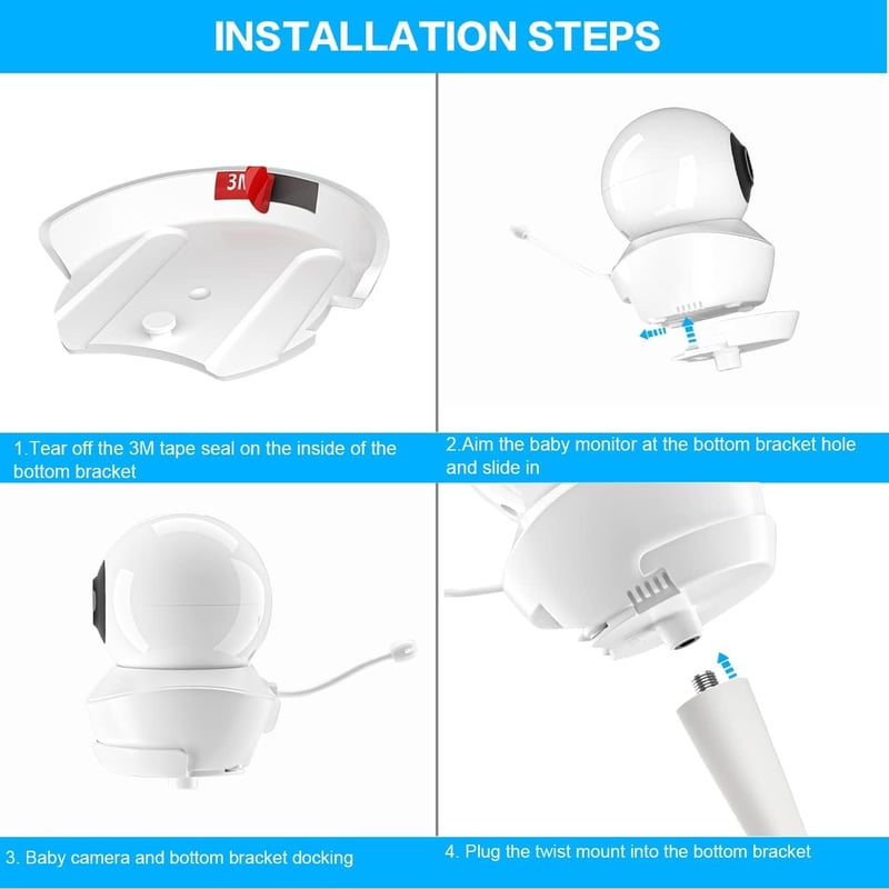 Akoemxeeo Babysense S2/V43 Baby Monitor tartó flexibilis kamera rögzítő