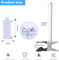 Akoemxeeo Univerzális Babaőrző Tartó - Kompatibilis Philips Avent, GHB, Momcozy, ieGeek, Boifun Készülékekkel - Állítható Kameraállvány Kisá 3