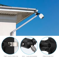 Akoemxeeo Univerzális Kamera Tartó eufyCam 2/2C/3/S330/S300/S3 Pro/SoloCam Kamerákhoz, 360° Forgatható Oszlop Konzol 1/4" Csavaros Rögzítéss 5