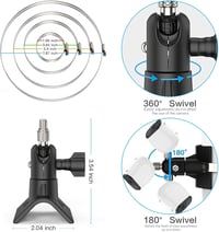 Akoemxeeo Univerzális Kamera Tartó eufyCam 2/2C/3/S330/S300/S3 Pro/SoloCam Kamerákhoz, 360° Forgatható Oszlop Konzol 1/4" Csavaros Rögzítéss 7