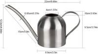 AKOGD rozsdamentes acélöntözőkanna 500ml hosszú csőrrel 2