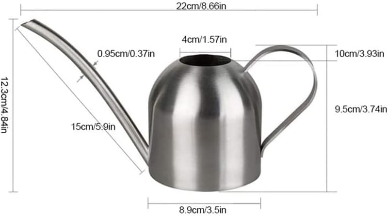 AKOGD rozsdamentes acélöntözőkanna 500ml hosszú csőrrel