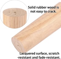 AKOLAFE tölgyfa bútorláb szett 4 db - kerek, 25 cm 3