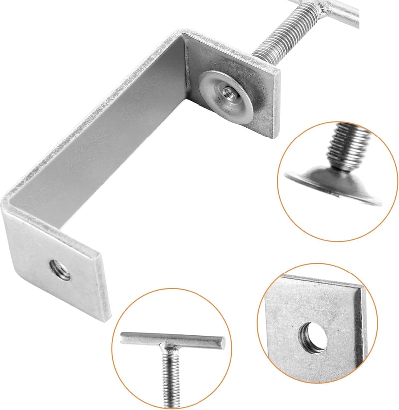 AKOLAFE 8 db C-satu préscsipesz 30 mm 304 rozsdamentes acél, csavaros szorító 0-25 mm faipari hegesztéshez
