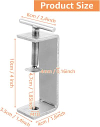 AKOLAFE 8 db C-satu préscsipesz 30 mm 304 rozsdamentes acél, csavaros szorító 0-25 mm faipari hegesztéshez 2