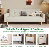 AKOLAFE 8 db Fa Bútor Láb 10 cm, Tölgy Kanapé Láb Csavarokkal és Rögzítőlemezzel 5