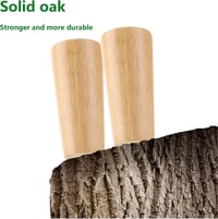 AKOLAFE 8 db Fa Bútor Láb 10 cm, Tölgy Kanapé Láb Csavarokkal és Rögzítőlemezzel 3