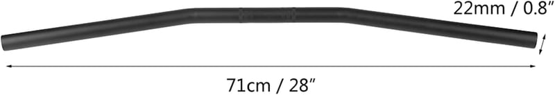 Akozon 22mm Motorkerékpár Kormány Fekete Drag Bar Egyenes Vezetőcsövet