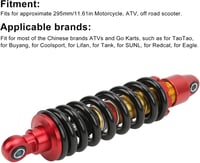 Akozon 295 mm Univerzális Lengéscsillapító Motorkerékpárhoz, ATV-hez, Tereprobogóhoz - Alumínium-Acél Hátsó Rugóstag 3