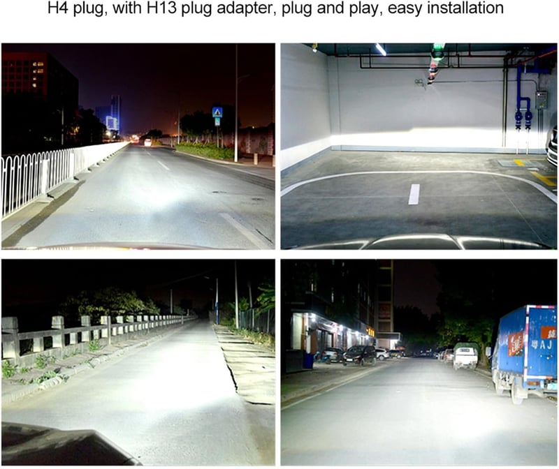 Akozon 300W LED Első Fényszóró - 7 Hüvelykes Négyzet Alakú Vízálló Autólámpa Cherokee XJ, MR2, Celica és 240SX Modellekhez