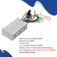 Akozon 350W Brushless Motor Controller 36V/48V Go Kart Elektromos Kerékpár Robogó 3