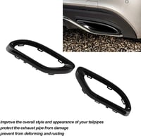 Akozon Fekete Fényes Kipufogóvég Takaró Mercedes A B C E GLC CLS Osztályhoz W177 W247 W205 W213 X253 C257 Kompatibilis Autó Tuning Kiegészít 4