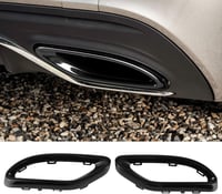 Akozon Fekete Fényes Kipufogóvég Takaró Mercedes A B C E GLC CLS Osztályhoz W177 W247 W205 W213 X253 C257 Kompatibilis Autó Tuning Kiegészít 6