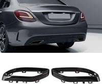Akozon Fekete Fényes Kipufogóvég Takaró Mercedes A B C E GLC CLS Osztályhoz W177 W247 W205 W213 X253 C257 Kompatibilis Autó Tuning Kiegészít 5