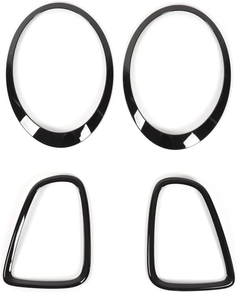 Akozon Fényszóró és Hátsó Lámpa Burkolat Szett 4 db Mini R56 R57 R58 R59 2007-2015