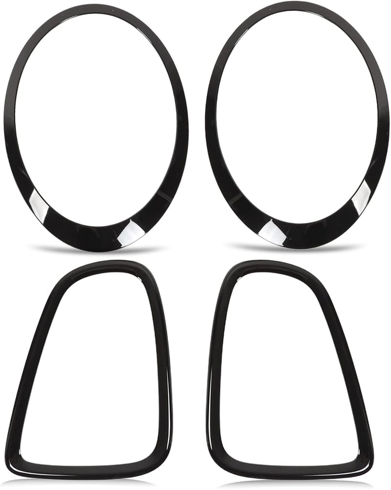 Akozon Fényszóró és Hátsó Lámpa Burkolat Szett 4 db Mini R56 R57 R58 R59 2007-2015