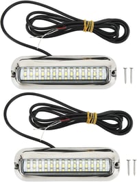 Akozon LED Vízalatti Hajó Lámpa 2db 1500LM Navigációs Fény Vízálló 1