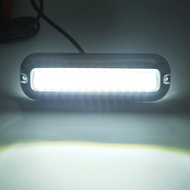 Akozon LED Vízalatti Hajó Lámpa 2db 1500LM Navigációs Fény Vízálló