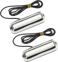 Akozon LED Vízalatti Hajó Lámpa 2db 1500LM Navigációs Fény Vízálló 6