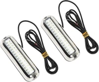 Akozon LED Vízalatti Hajó Lámpa 2db 1500LM Navigációs Fény Vízálló 5