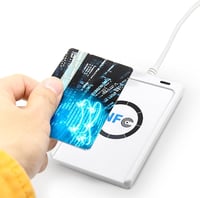 Akozon NFC kártya olvasó író ACR122U ISO 14443A-B kontaktmentes író szoftverrel fehér IC kártyához számítógéphez 4