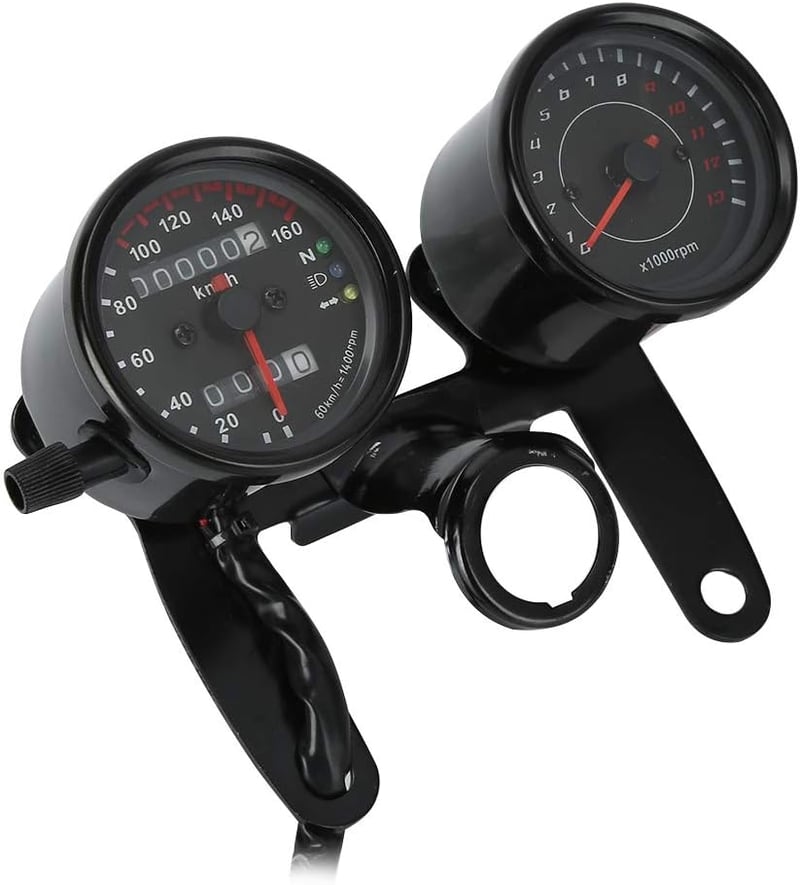 Akozon Univerzális Motorkerékpár Sebességmérő Kilométeróra 10cm Csatlakozással