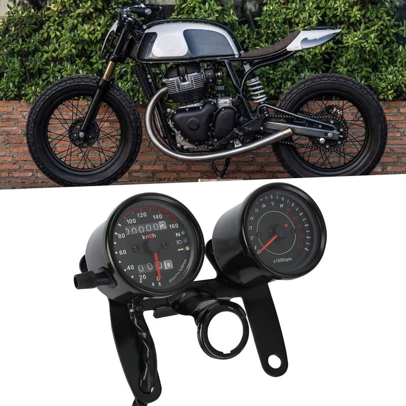 Akozon Univerzális Motorkerékpár Sebességmérő Kilométeróra 10cm Csatlakozással