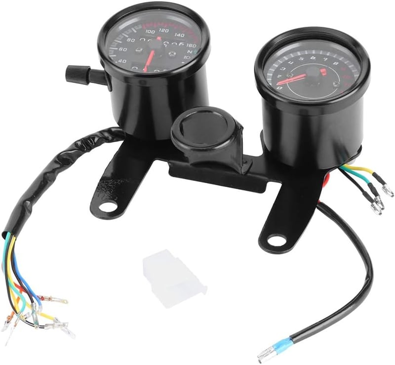 Akozon Univerzális Motorkerékpár Sebességmérő Kilométeróra 10cm Csatlakozással