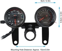 Akozon Univerzális Motorkerékpár Sebességmérő Kilométeróra 10cm Csatlakozással 5