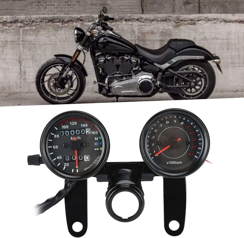 Akozon Univerzális Motorkerékpár Sebességmérő Kilométeróra 10cm Csatlakozással