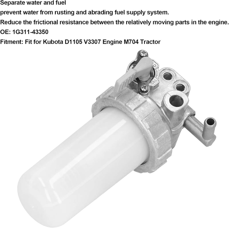 Akozon Üzemanyag Vízleválasztó Filter 1G311-43350 D1105 V3307 Motorhoz