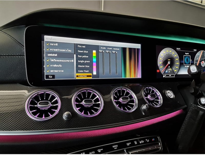 Akozon W213 LED szellőzőfej szett 64 szín légterelő E-osztály 2017-2021