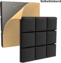 AKSBTEC 12db Akusztikus Hangszigetelő Hab 5cm Öntapadós Falpanel Stúdió 4