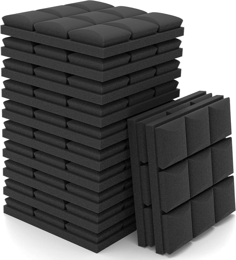 AKSBTEC 12db Akusztikus Hangszigetelő Hab 5cm Öntapadós Falpanel Stúdió