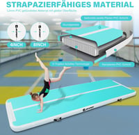 AKSPORT Felfújható Tornaszőnyeg 4L x 1W x 0.2 m Tornagymnasztika Matrac Légszivattyúval 2