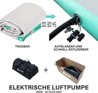 AKSPORT Felfújható Tornaszőnyeg 5L x 1W x 0.2 m Tornagymnasztika Matrac Levegős Tornázáshoz 4