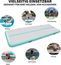 AKSPORT Felfújható Tornaszőnyeg 5L x 1W x 0.2 m Tornagymnasztika Matrac Levegős Tornázáshoz 6