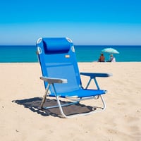 AKTIVE 2 komada sklopivih stolica s više položaja za plažu, vrt, terasu ili kampiranje, 5 položaja, 48x46x84 cm, visina 21 cm, s ručkom za nošenje (85479) 2