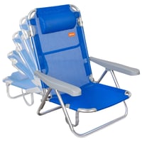 AKTIVE 2 komada sklopivih stolica s više položaja za plažu, vrt, terasu ili kampiranje, 5 položaja, 48x46x84 cm, visina 21 cm, s ručkom za nošenje (85479) 4