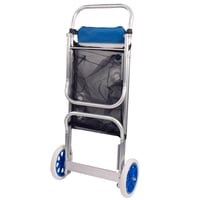 Skladací plážový vozík AKTIVE 53928, 2 v 1 s funkciou stolíka, 47 x 52 x 100 cm, nosnosť 20 kg, hliník 6