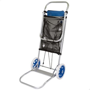AKTIVE 53928 sklopiva kolica za plažu 2 u 1 koja se pretvaraju u stol, 47 x 52 x 100 cm, nosivost 20 kg, aluminij