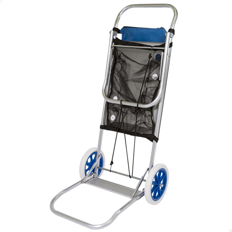 Skladací plážový vozík AKTIVE 53928, 2 v 1 s funkciou stolíka, 47 x 52 x 100 cm, nosnosť 20 kg, hliník