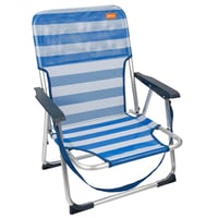 Scaun de plajă pliabil din aluminiu AKTIVE 53950, cu model în dungi, 40x56x70 cm 3