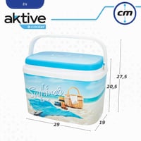 Ladă frigorifică portabilă AKTIVE 62249, 6 L, 29x19x20,5 cm, geantă termoizolantă ușoară și compactă pentru picnic, cu mâner 7