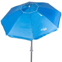 Aktive 62274 Sklopivi i nagibni vjetrootporni suncobran za plažu, plavi, Ø220 cm, s UV 50 zaštitom, veliki suncobran 1