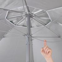 Aktive 62274 Sklopivi i nagibni vjetrootporni suncobran za plažu, plavi, Ø220 cm, s UV 50 zaštitom, veliki suncobran 7