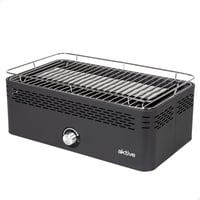 Aktive 63004 prenosný gril na drevené uhlie, nabíjateľný, na batérie, bezdymový, čierny, 45x28x19 cm, ochrana proti odkvapkávaniu, s taškou, na terasu a balkón 1